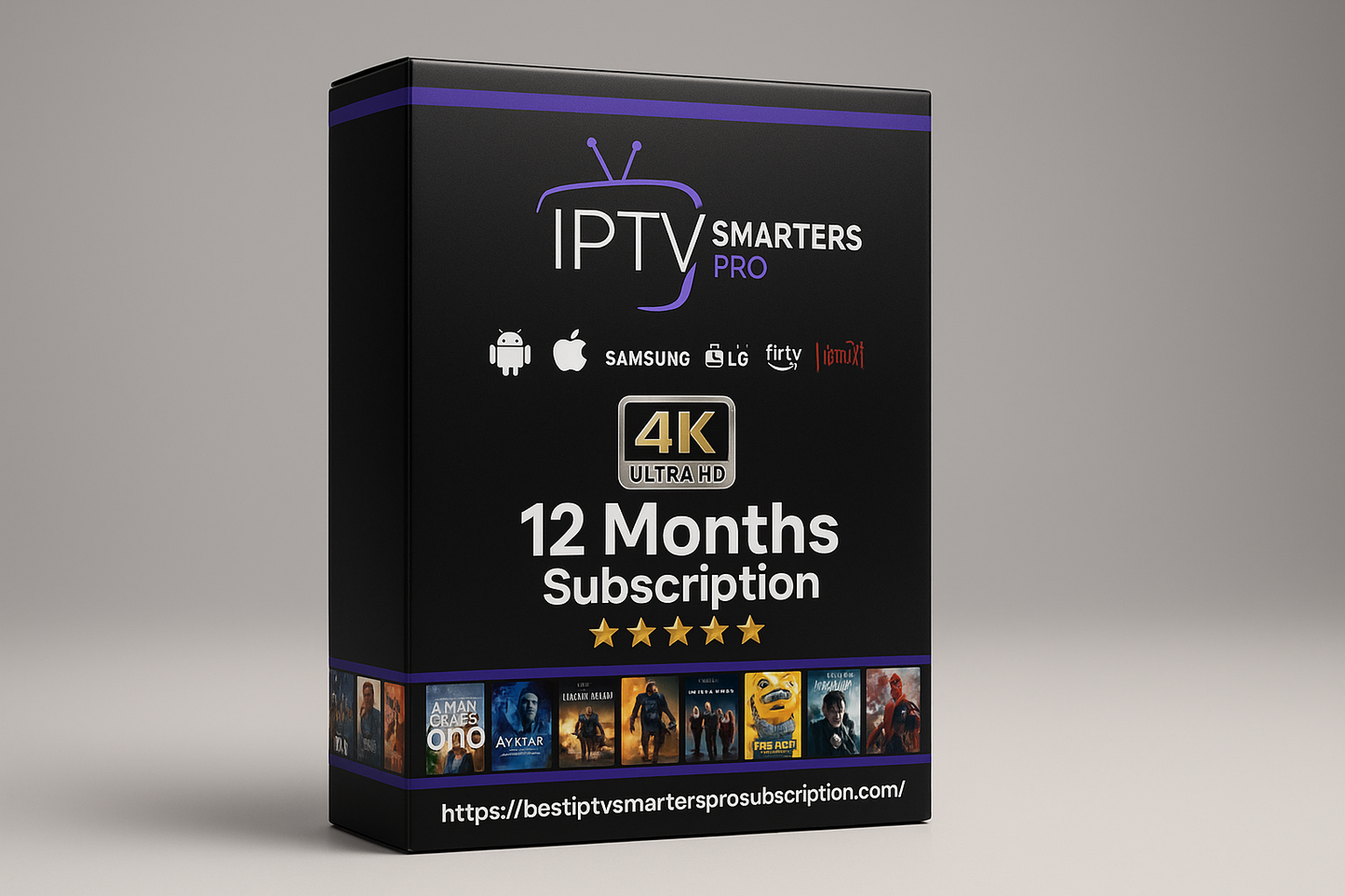 IPTV Smarters Pro subscription box 12 months