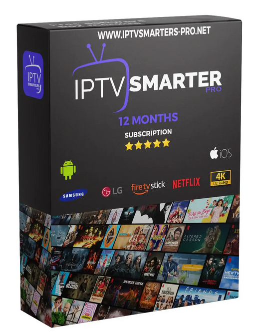 IPTV Smarters Pro Subscription  USA – 12 Month Premium Plan | 4K & VOD