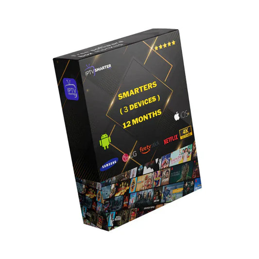 Multi-Device IPTV Smarters Pro Subscription - 3 Connections