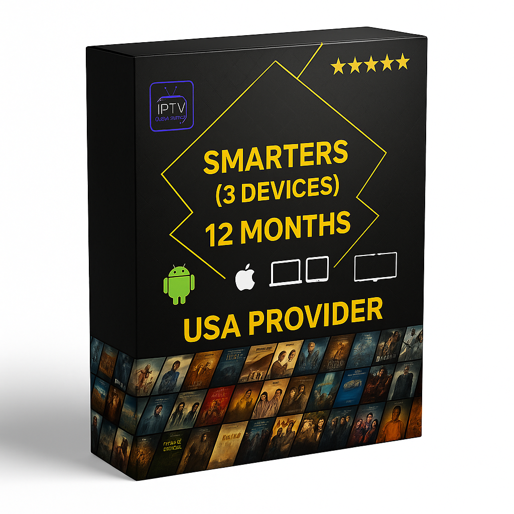Subscription 12 Months IPTV SMARTERS PRO ( 3 DEVICES )