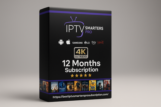 IPTV Smarters Pro subscription box 12 months 